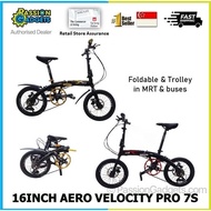 Aero Velocity Mini16 Pro 7 speed foldable bike 16inch Folding Bicycle 7s