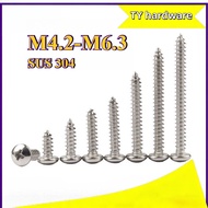 【DTY-G1】Phillips Pan Head Self Tapping Screw /Screw Plastic Wood | Skru Besi| SUS 304 Stainless Stee