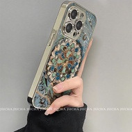 适用iphone16pro手机壳高级感小众15plus硅胶手机壳敦煌莲花Applicable iphone16pro mobile phone20260720