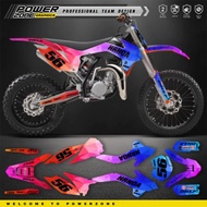 PowerZone Custom Team Graphics Backgrounds Decals For 3M Stickers Kit For KTM SX85 2013-2017 85cc Nu