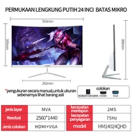 Monitor PC Gaming - 32 Inch 1080P 75HZ IPS HDMI VGA Monitor lengkung
