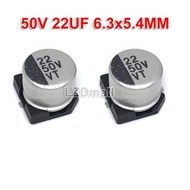 10pcs SMD Aluminum Electrolytic Capacitor 50V22UF 6.3*5.4mm 22uF 50V 6.3x5.4mm