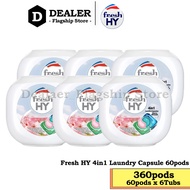 [Limited Stocks!!!] - Fresh HY 4in1 Laundry Capsules 60 Pods x 6 Tubs