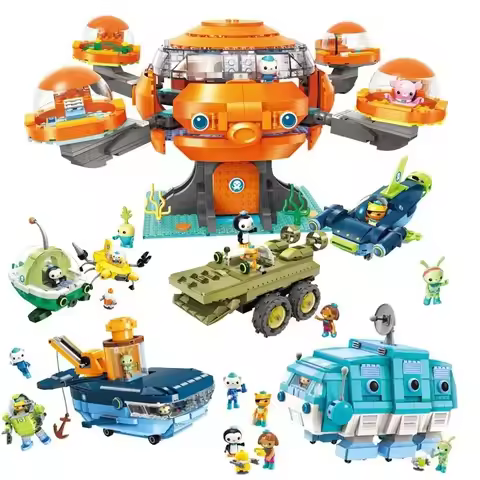 Creative Ideas Octonauts Octopus Building Block Octopod Gup Submarine Boat Oct-Pod with GUP-C GUP-E 