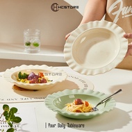 HCSTORE - ITALY MODEL PLATES SUITABLE FOR SERVING SIDE DISHES, PASTA BEAUTIFUL SIMPLE ELEGANT MODEL 
