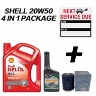 Shell Helix HX3 20W50 Engine Oil (4Liter) For Proton , Toyota , Honda , Perodua , Kia , Hyundai