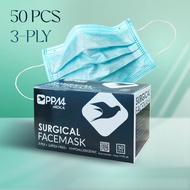 PPM Medical 50pcs 3-ply Earloop Surgical Face Mask