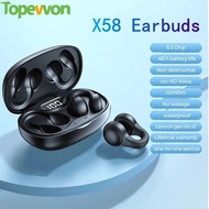 Topewon X58 TWS Wireless Bone Conduction Headphones Bluetooth 5.3 Earphones Waterproof Sports Earbud