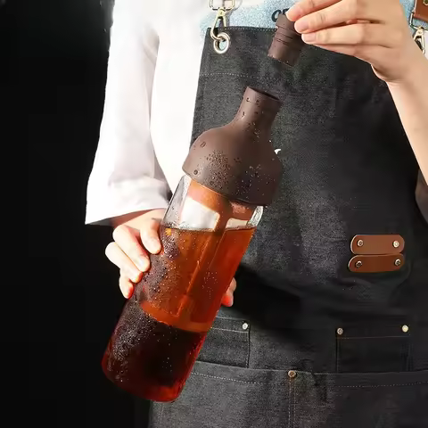 1000ml Cold Brew Coffee Pot High Borosilicate Glass Household Cold Brew Bottle Brew Fruit Tea Kettle