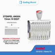 Trodat 10 Digit 15mm Manual Number Stamp 151510 Ink Stamp
