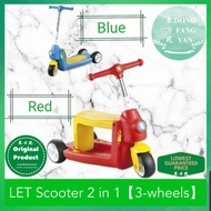 Isomil Plus 3-Wheels Adjustable Seat Scooter (Blue/Red)