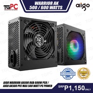 A‭IGO Warrior AK600 RGB 600w PSU (Active PFC 80% Efficiency), Aigo ak500 PFC max 500 Watt PC Power