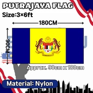 【Benderaku】Putrajaya Flag 3x6ft 90x180cm Nylon Bendera Wilayah Persekutuan Large State Flag 布城区旗 #72