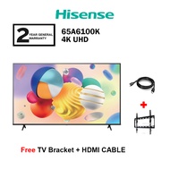Hisense 65" 4K 65A6100K UHD A6100K Series Replace 65A6100H Television (Free TV Bracket AND HDMI cable)