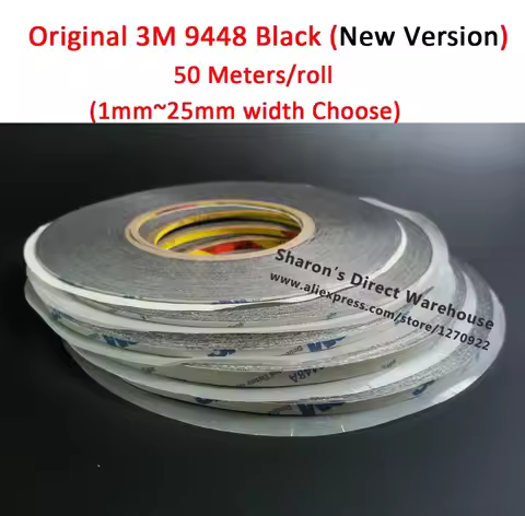 Original 3M 9448AB Black Double Sided Sticky Tape for Samsung/HTC/iphone/ipad Phone Tablet Camera To