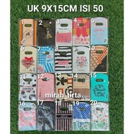 Mini plastic bag with 9x15 small olshop motif. Mini online shop bag