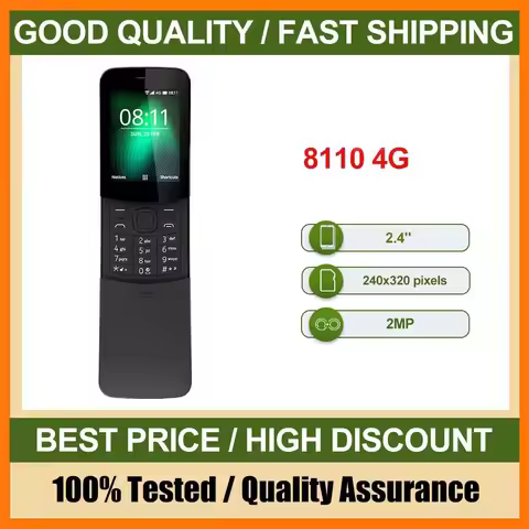 Original 8110 4G 2018 CellPhone Made in Finland Unlocked Support English Language Good Condition