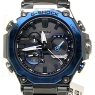卡西歐 G-SHOCK MTG-B2000B-1A2 MT-G 手錶，電波太陽能，藍牙，Mobile Link，三重防震，雙核防護結構，柔軟聚氨酯錶帶，指針式，黑色 x 藍色金屬色，2020 年 11