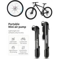 Portable Bicycle Air Pump - Lightweight Compact Manual Air Pump With Pressure Gauge, High Pressure I