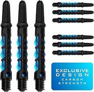 Harrows Darts 3 Sets Carbon ST Dart Shafts - Total 9 Dart Shafts - Medium, Midi & Short - Heavy Duty