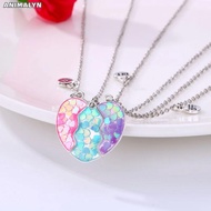 ANIMALYN 3Pcs BFF Necklaces, Alloy Cute Matching Heart Pendant Necklace, Friendship Jewelry Friendsh
