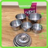 Stainless Steel Pot With Lid Can Be Used Induction Hob Full size 16, 18, 20, 22, 24cm, High-Grade Stainless Steel Pot - Super Cheap And Super Convenient