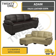 [SG Seller]Twentyone ADAM FAUX LEATHER/FABRIC SOFA (1/2/3/4 SEATER AND WITH CHAISE)