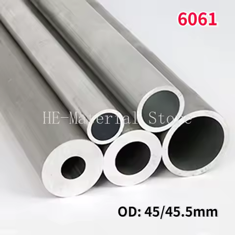 1Pcs Length 100mm 6061 Aluminium Alloy Tube OD 45mm 45.5mm Hollow Round Aluminum Tube ID 14/18/22/23