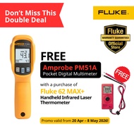Fluke 62 MAX+ Handheld Infrared Laser Thermometer -30°C to 650°C (-22°F to 1202°F), Termometer Laser