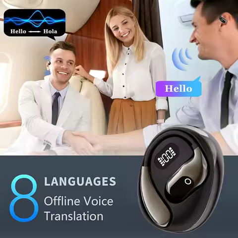 AI Language Translation Earbuds 138 Languages Bluetooth-Compatible 5.3 Translator Earbuds Translator
