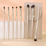 10PCs/Set Natural Eye Makeup Brushes Set Eyeshadow Brush Eyebrow Contour Eyeliner Brush Women Eyes C