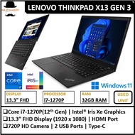 Lenovo Thinkpad X13 GEN 3 (1 YEAR WARRANTY T&C)CORE i7 (10th/11th/12th GEN)13.3 "inch 32GB RAM