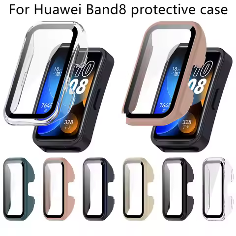 Case For Huawei Band 6 7 8 Watch Case Strap For Honor Band 6 Huawei Band 6 Pro Hard Edge Shell Glass