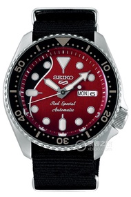 QAZWS Seiko 5นาฬิกาข้อมือผู้ชายหน้าปัดสีดำแบบสปอร์ตของแท้สำหรับผู้ชาย10Bar กันน้ำนาฬิกาข้อมือกล MKLP