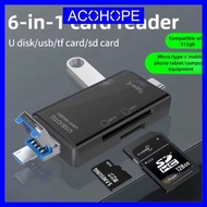 Afope Card Reader 6in1 Type C Micro USB 3.0 OTG SD MicroSD - EL-61