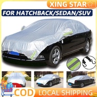Universal Half Car Cover Outdoor Sedan/SUV Half Cover Dust Resistant Protection Cover Sun UV Rain