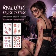 Bruise Tattoo Stickers Fake Scar Wound Simulation Cuts Special Art Effects Halloween Bruises J9a8