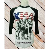 BAJU KISS BAND 3Q TAG USA [s,m,l,xl]