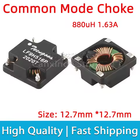 5pcs SMT Common Mode Choke Inductor Inductance 0.8mH 880uH 1.63A Switching Power Supply Magnetic Rin
