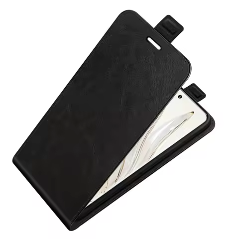 For Honor 70 Luxury PU Leather Vertical Case Flip Phone Back Cover For Honor 80 70 Pro X7a X8a X9a C