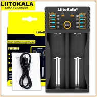 +Liitokala Lii-202 battery charger 26650 21700 18650 18350 14500 AA AAA battery.