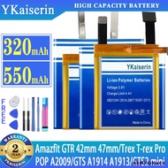 YKaiserin Battery For Huami Amazfit GTR 42mm 47mm Trex T-rex pro/For huami POP A2009 GTS A1914 A1913 GTS2 mini Watch Bat