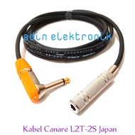 kabel gitar/mic canare l2s-2s jack akai 6.5 l to akai female 05 meter - 3 meter