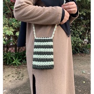 Beg Kait Silang Simple/ Handphone Sling Bag/ Sling Bag Crochet