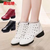 Dancing Shoes All Year Round Cut Out Women's Adult Square Dance Shoes and Boots Soft Bottom Ladieswear Dancing Shoes Jitterbug Dance Shoes Mid Heel New Arrival