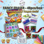 [PMBOOK] Fancy Eraser 48 pcs 1 box Pokemon Go Eraser Flag Eraser Student Pemadam Pokemon Eraser Pens