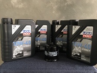 น้ำมันเครื่อง สำหรับ Z800Z900Z1000ZX-10R LIQUI MOLY 10w-40 พร้อมกรองน้ำมันเครื่องแบบหัวน็อตเบอร์ 17