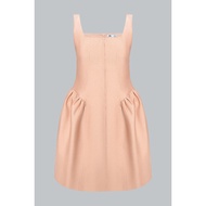 Đầm cổ U bổ thân nhún hông 1S11.2501K váy 2 dây cổ vuông bồng xòe tôn dáng thiết kế bởi JM Dress Des