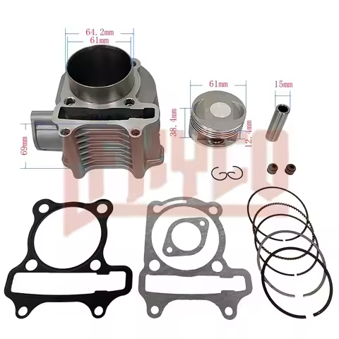 61mm Cylinder Piston Gasket Kit 175cc 161QMK For Italika GTS175 GY6‑175 Scooter ATV200 Irbis RZR170 