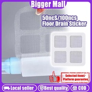 50pcs Disposable Drain Hair Catcher/Bathroom Anti-blocking Floor Drains Sticker